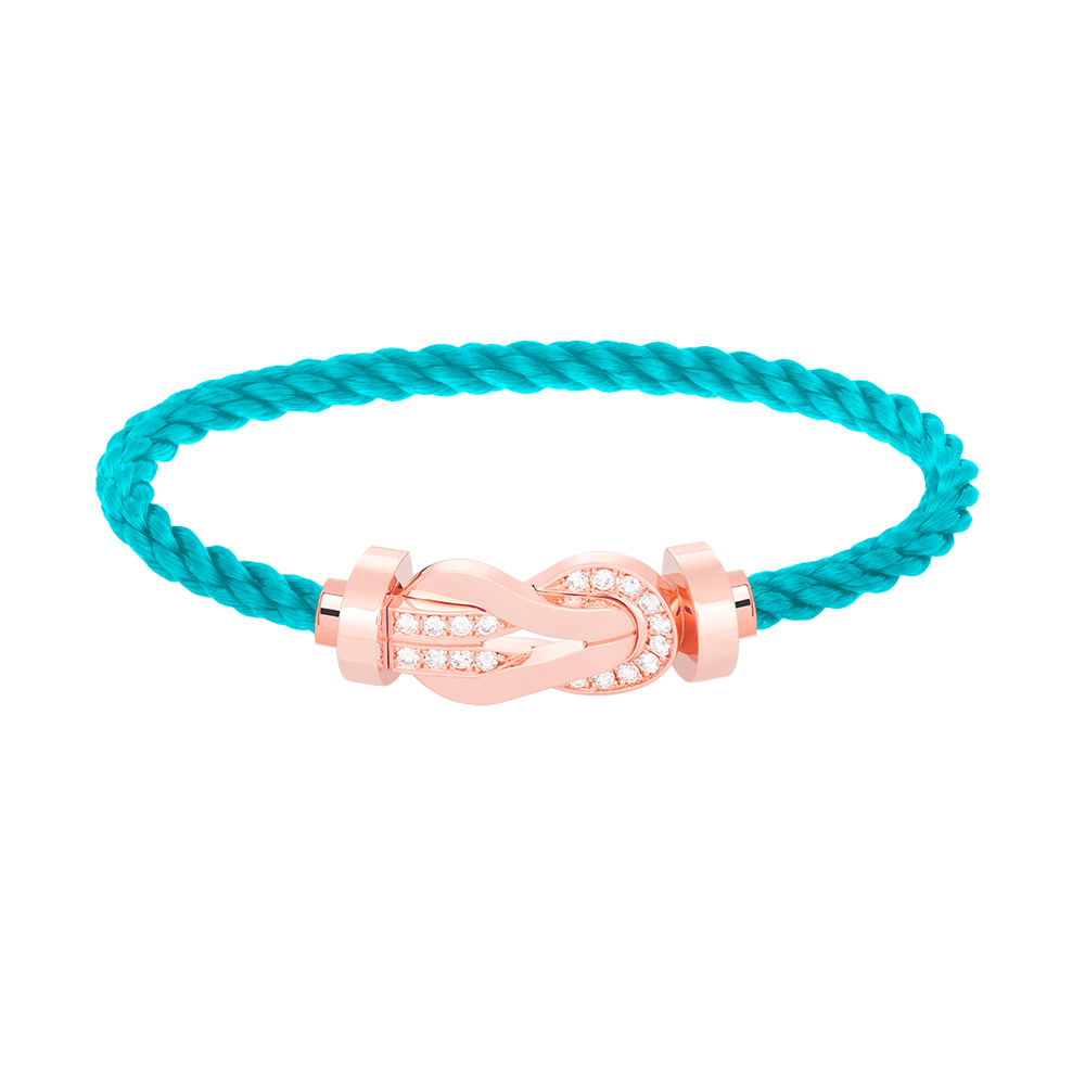 [AuraEcho]CHANCE LARGE 8 FIGURE BUCKLE HALF DIAMOND BRACELET ROSE GOLD