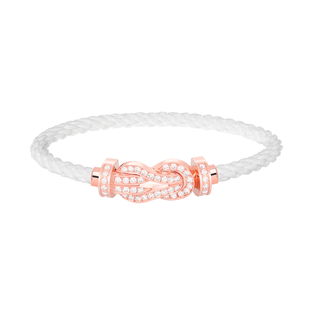 [AuraEcho]CHANCE LARGE 8 FIGURE BUCKLE FULL DIAMOND BRACELET ROSE GOLD