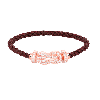 [AuraEcho]CHANCE LARGE 8 FIGURE BUCKLE FULL DIAMOND BRACELET ROSE GOLD