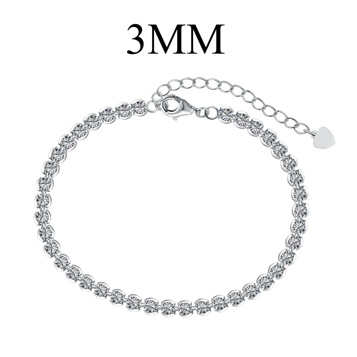 [AuraEcho]Ornate  Sparkling Round Cut Daily Bracelet
