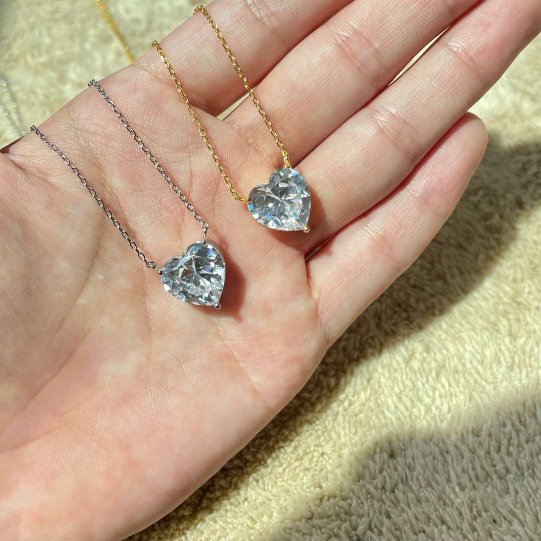 [AuraEcho]6.0 carat Radiant Heart Shape Necklace