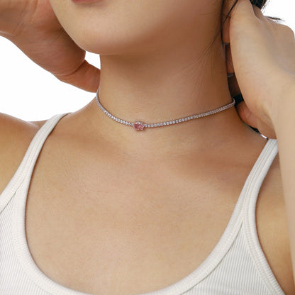 [AuraEcho]1.0 Carat Shining Oval Cut Necklace