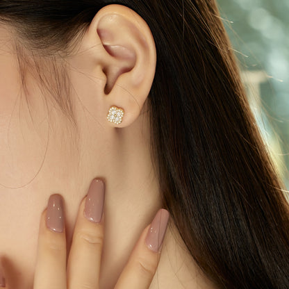 [AuraEcho]Four-Leaf Clover Flower Shaped Earrings