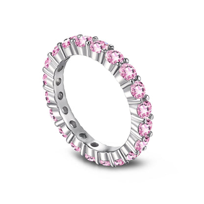 [AuraEcho]Sparkling Round Cut Tennis Ring