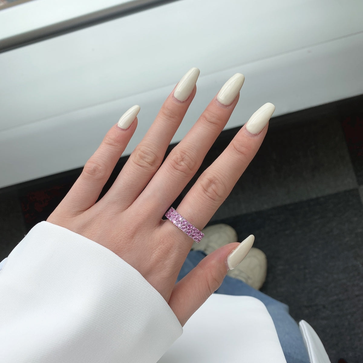 [AuraEcho]Sparkling Full Heart Ring
