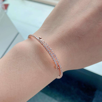 [AuraEcho]Row of Diamonds Round Fashion Bracelet
