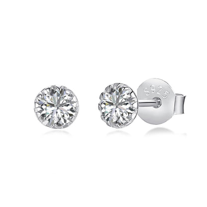 [AuraEcho]Sparkling Colorful Round Shape Earrings