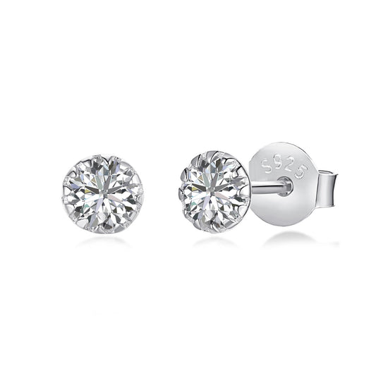 [AuraEcho]Sparkling Colorful Round Shape Earrings