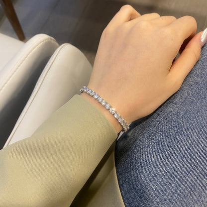 [AuraEcho]Ornate Sparkling Round Cut Wedding Bracelet