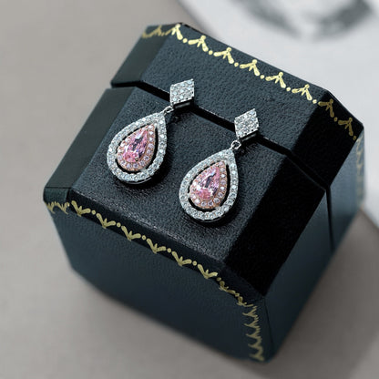 [AuraEcho]Ornate Delicate Water Drop Shape Banquet Earrings