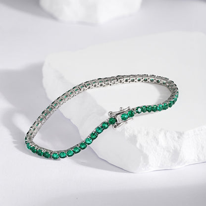[AuraEcho]Radiant Colorful Round Cut Party Bracelet