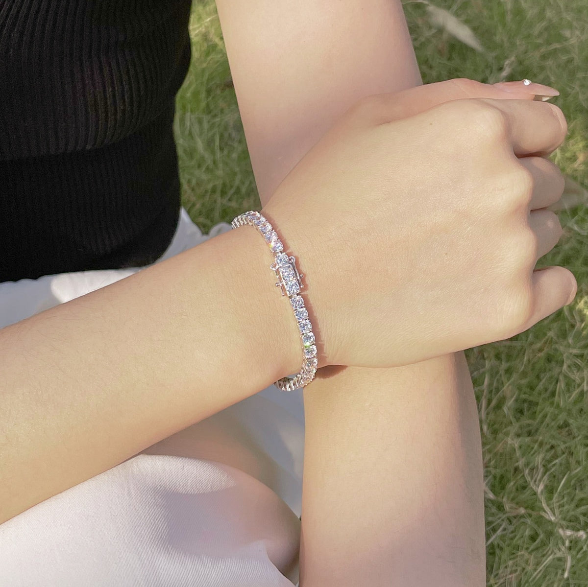 [AuraEcho]Radiant Colorful Round Cut Party Bracelet