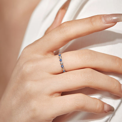 [AuraEcho]Radiant Colorful Round Shape Daily Ring