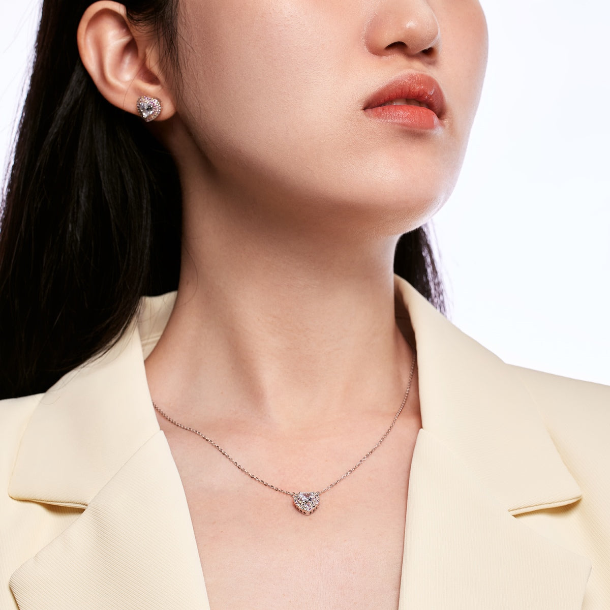 [AuraEcho]Dazzling Heart Shape Lover Earrings