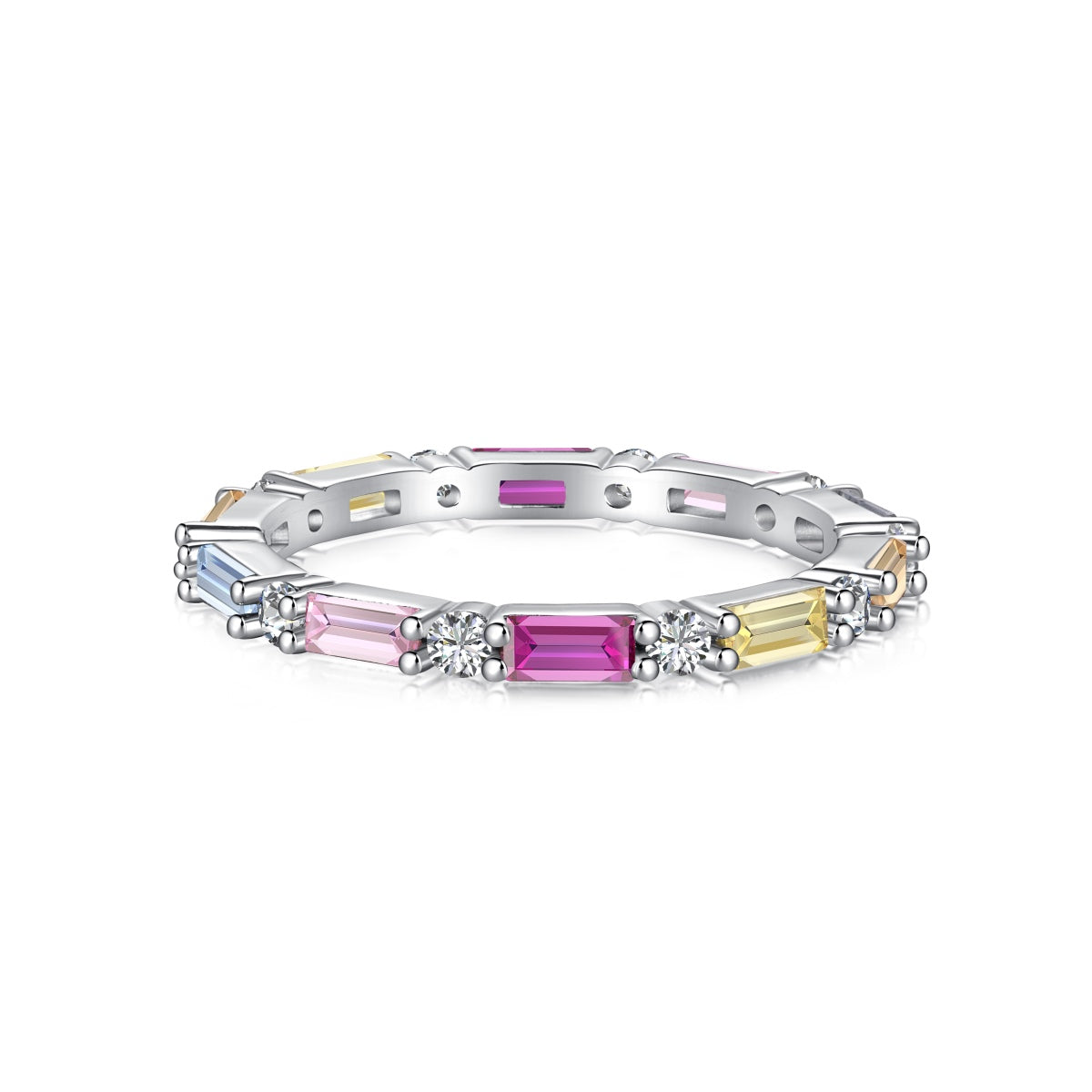 [AuraEcho]Lively In Shades Elegant Radiant Cut Daily Ring