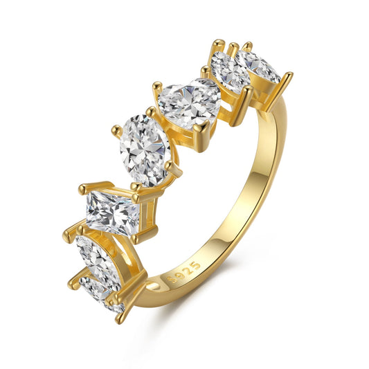 [AuraEcho]Delicate Multi Cut Ring