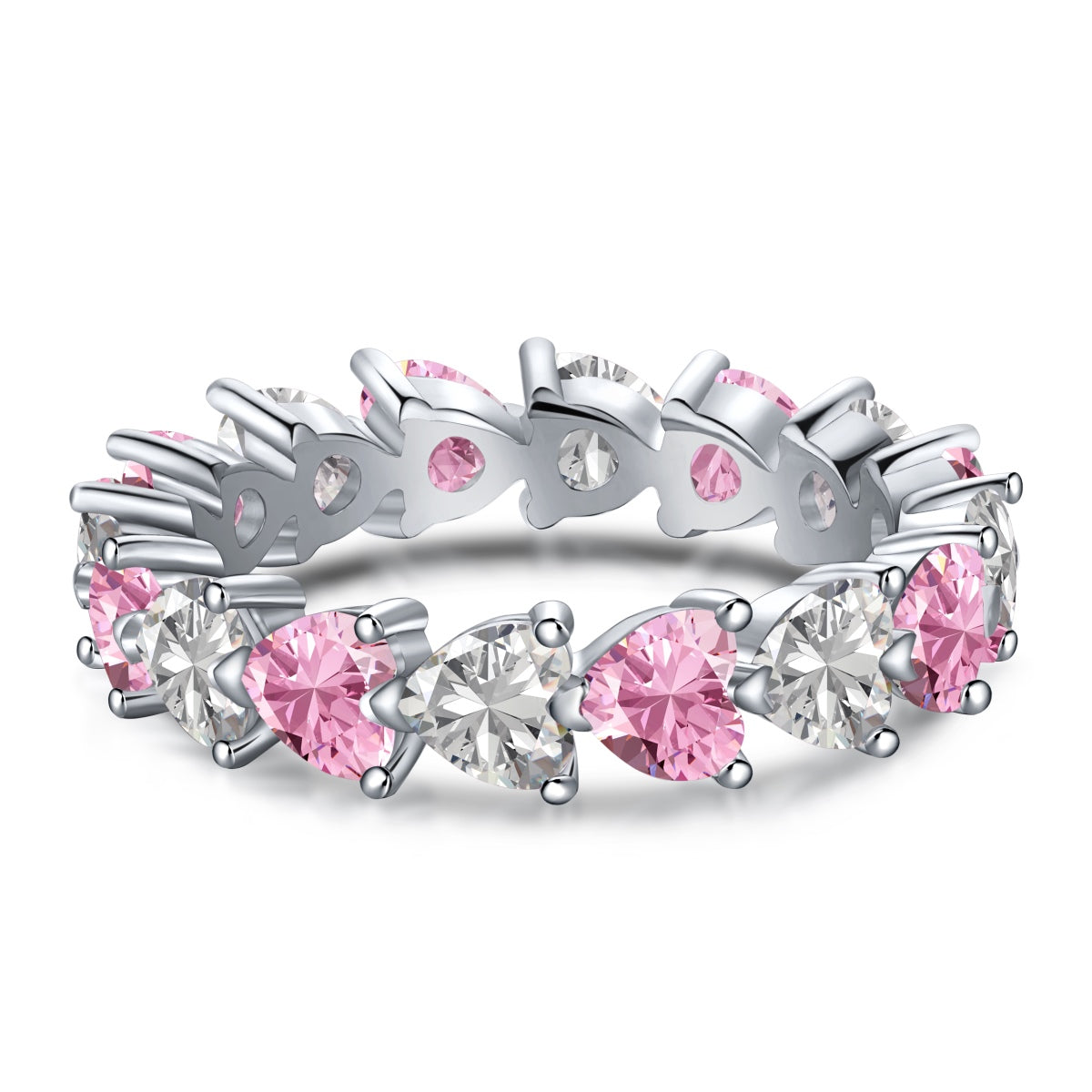 [AuraEcho]0.25 Carat Radiant Romance Heart Cut Lover Ring