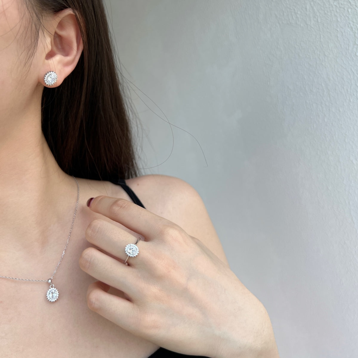 [AuraEcho]Delicate Radiant Oval Cut Daily Earrings
