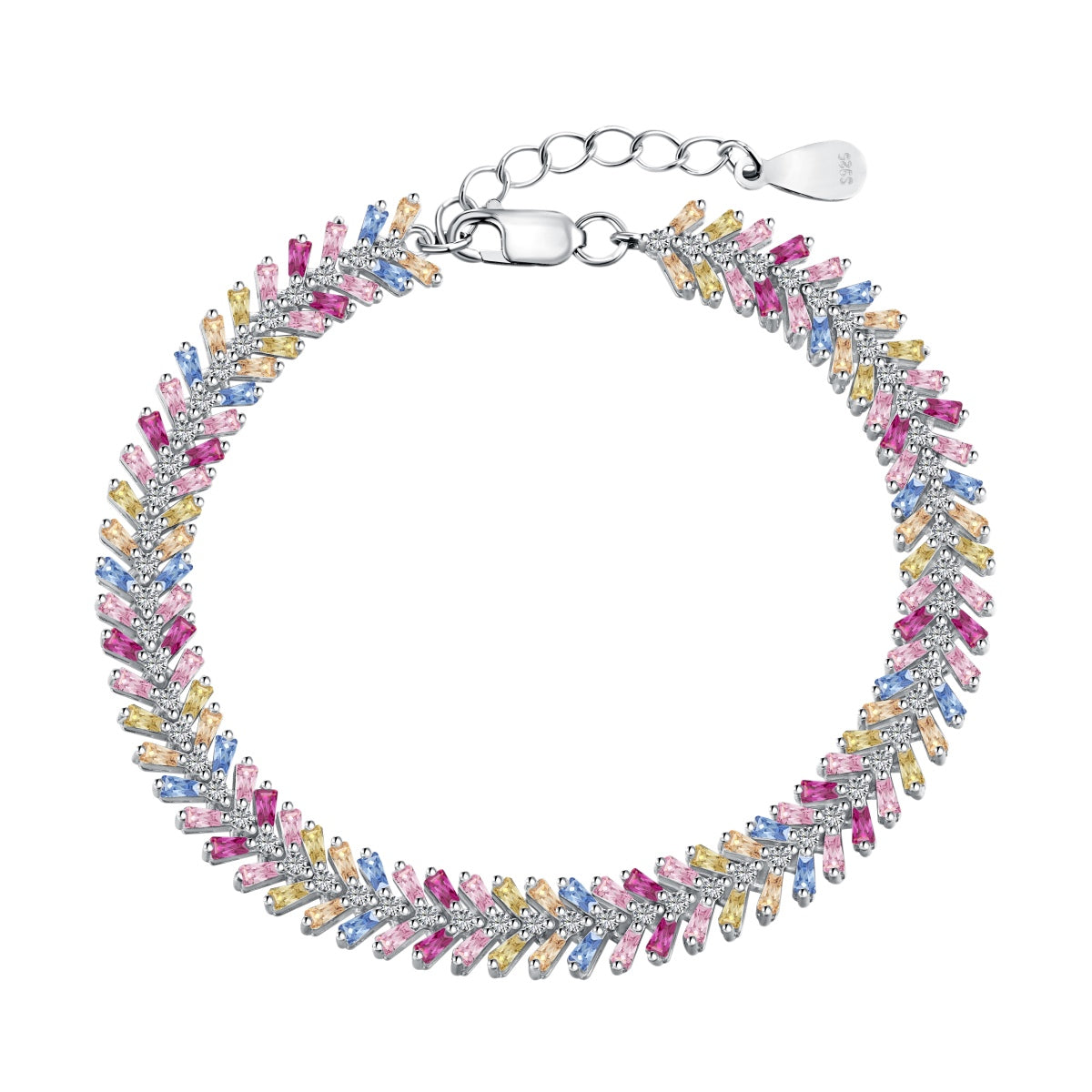 [AuraEcho]Dainty Radiant Emerald Cut Daily Bracelet