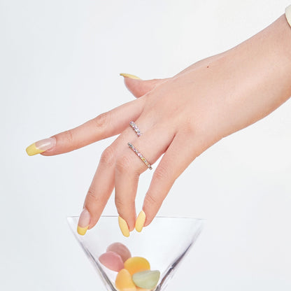 [AuraEcho]Charming Colorful Round Cut Daily Ring