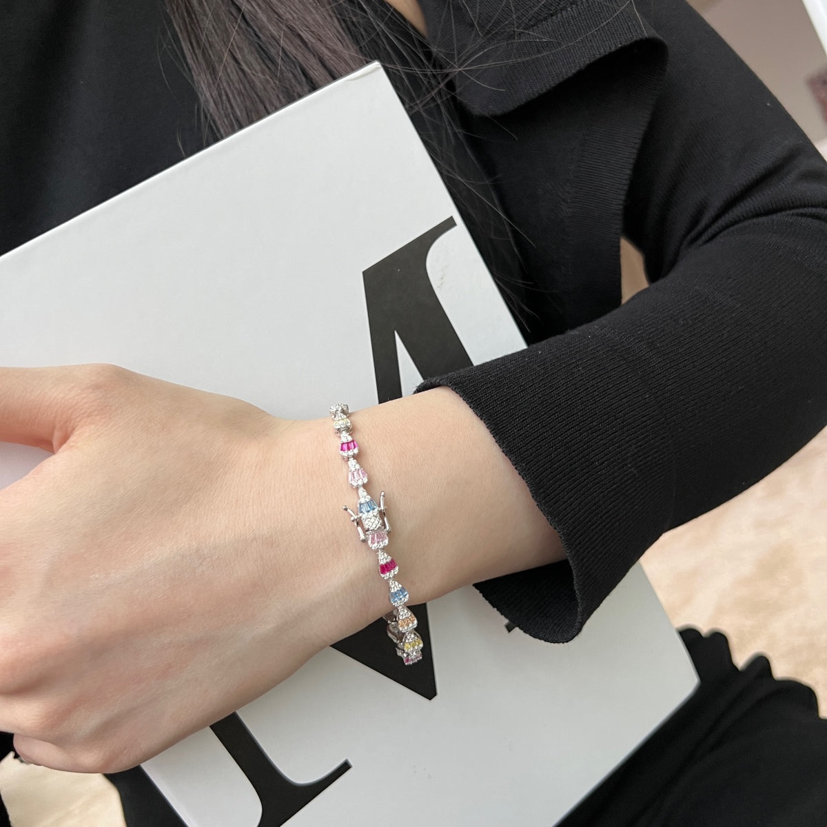[AuraEcho]Radiant Water Drop Shape Daily Bracelet