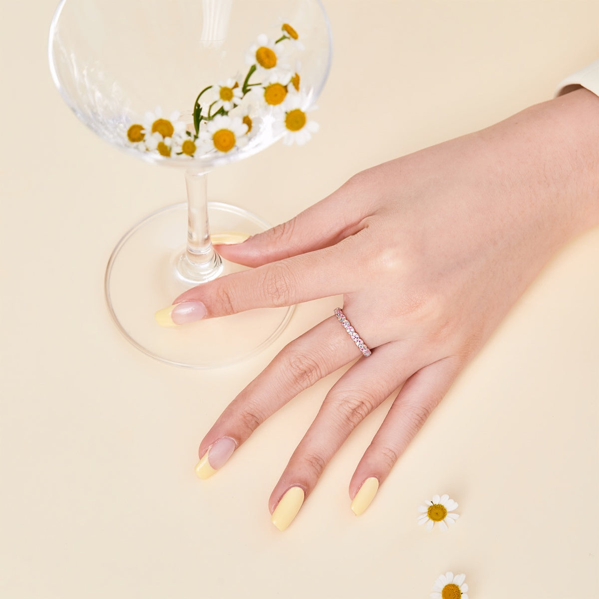 [AuraEcho]Dainty Ebullient Round Cut Daily Ring