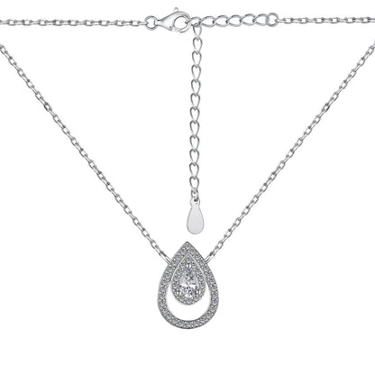 [AuraEcho]Sparkling Pear Cut Necklace
