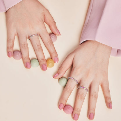 [AuraEcho]Radiant Sparkling Round Cut Daily Ring