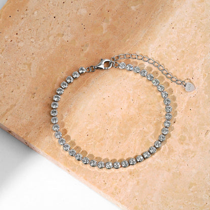 [AuraEcho]Dazzling Sparkling Round Cut Daily Bracelet