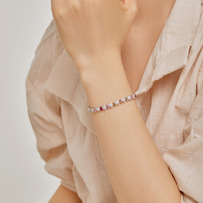 [AuraEcho]Radiant Colorful Round Shape Daily Bracelet