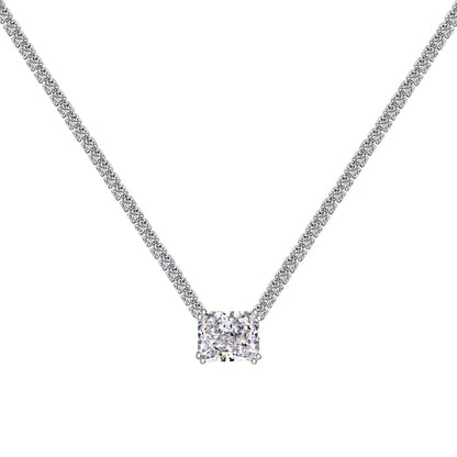 [AuraEcho]4.0 Carat Elegant Radiant Cut Necklace