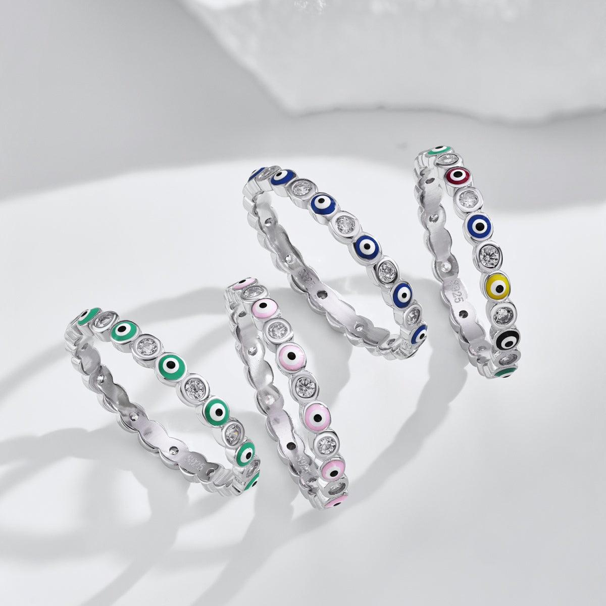 [AuraEcho]Sparkling Vibrant Round Shape Daily Ring