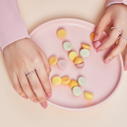 [AuraEcho]Exquisite Colorful Round Cut Party Ring