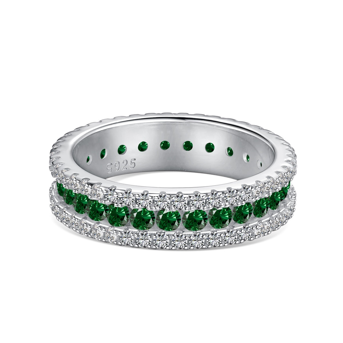 [AuraEcho]Delicate Colorful Round Cut Daily Ring