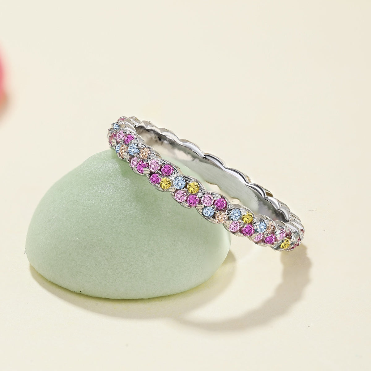 [AuraEcho]Dainty Ebullient Round Cut Daily Ring