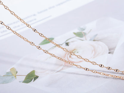 [AuraEcho]ECHAPPEE NECKLACE PINK GOLD