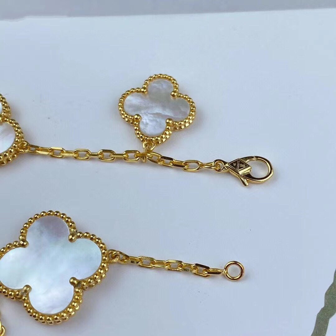 [AuraEcho]MAGIC CLOVER MOP GOLD BRACELET 5 MOTIFS