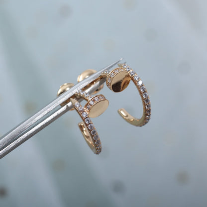 [AuraEcho]JUSTE EARRINGS 12.75MM PINK GOLD DIAMOND