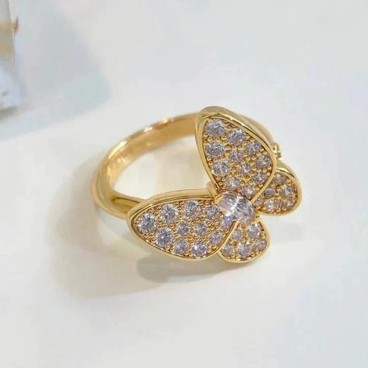 [AuraEcho]BUTTERFLY DIAMOND RING