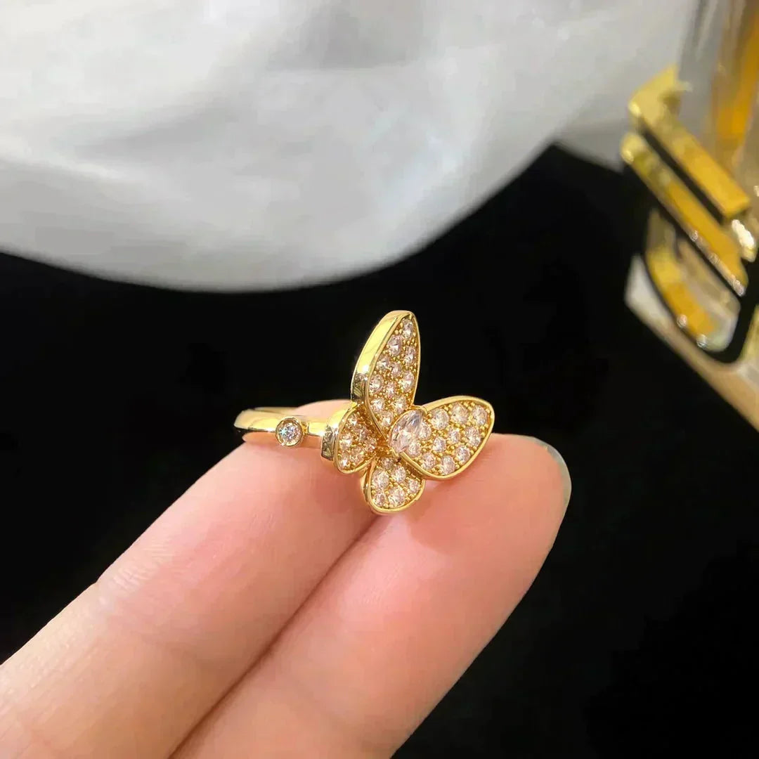 [AuraEcho]BUTTERFLY DIAMOND RING