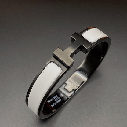 [AuraEcho]H BRACELET 12MM BLACK WHITE CERAMIC