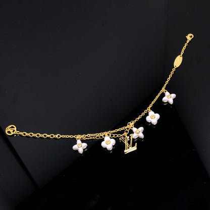 [AuraEcho]LOGO 6 MOTIF STAR AND SUN GOLD BRACELET