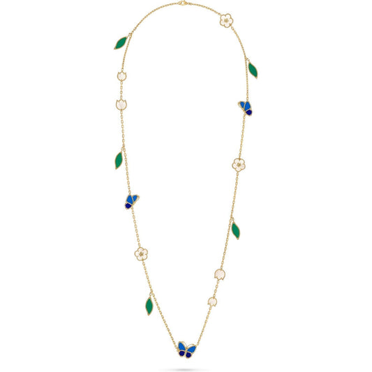 [AuraEcho]LUCKY SPRING BUTTERFLY 15 FLOWER NECKLACE