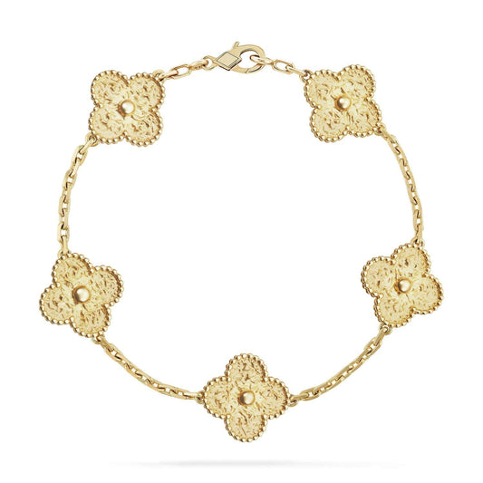 [AuraEcho]CLOVER 5 MOTIFS BRONZING BRACELET