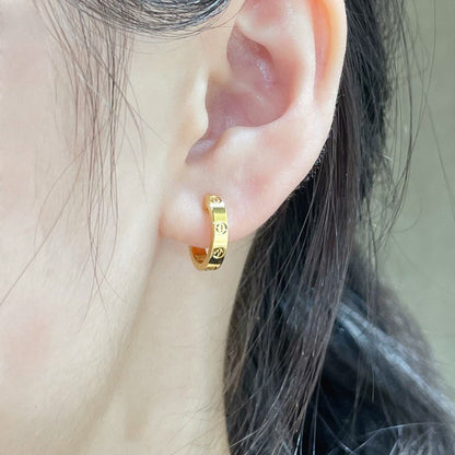 [AuraEcho]LOVE EARRINGS 2.65 MM NO DIAMOND SMALL
