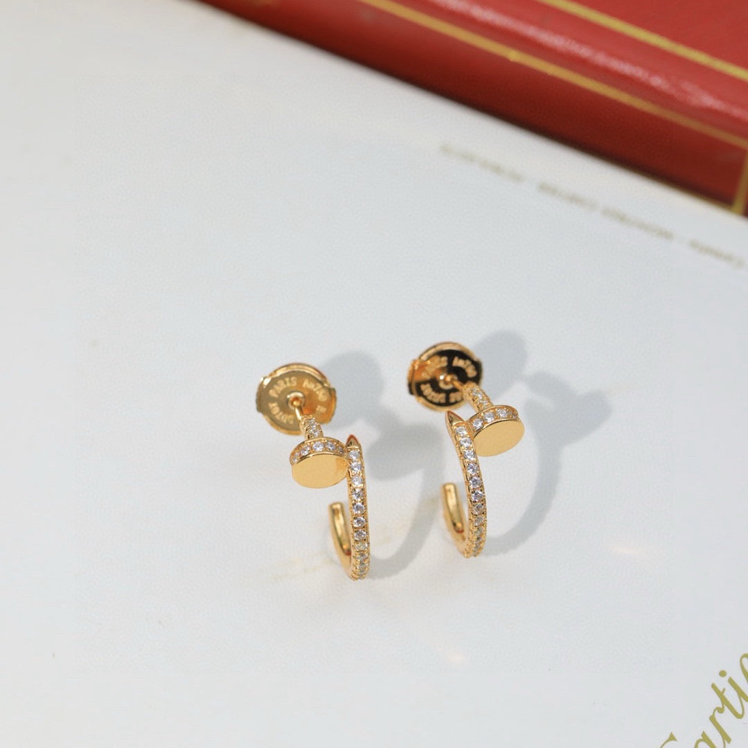 [AuraEcho]JUSTE FULL DIAMOND DOUBLE EARRINGS