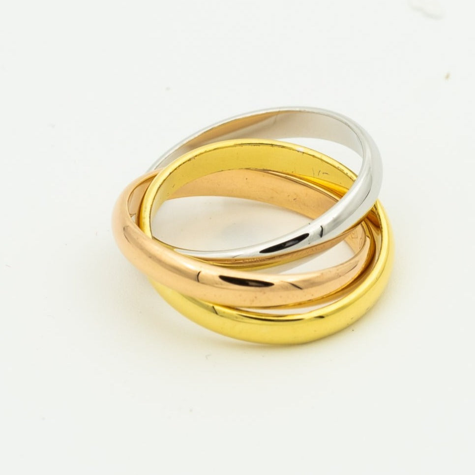 [AuraEcho]TRINITY RING GOLD PINK GOLD SILVER
