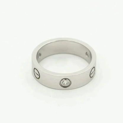 [AuraEcho]LOVE RING 5.5MM 3 DIAMONDS SILVER
