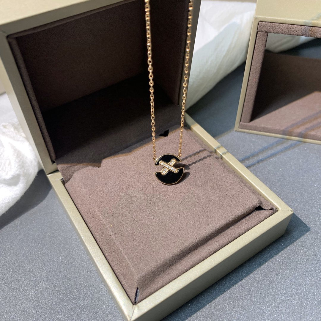 [AuraEcho]JEUX DE PINK GOLD DIAMOND NECKLACE