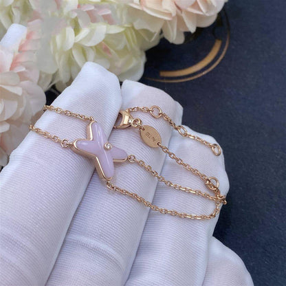 [AuraEcho]JEUX BRACELET PINK MOP PINK GOLD 1 DIAMOND